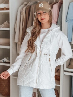 Dámska prechodná prešívaná vesta OLINVIA biela FashionStreet TY4886