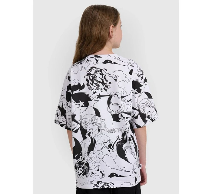 Dívčí tričko oversize s potiskem model 21816830 - 4F