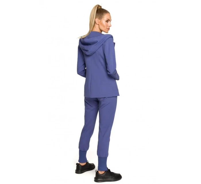 M691 Blejzer s kapucňou a jedným gombíkom - indigo