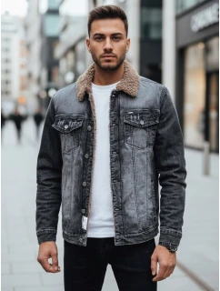 Pánská zateplená džínová bunda černá model 21995299 - Dstreet