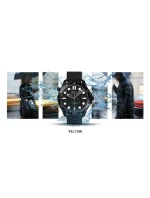 Černý silikonový řemínek + černý náramek model 21805557 - VELTORI