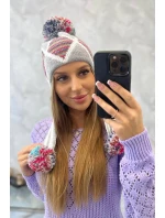 Dámska klapka na uši Eunika K322 sivá+červená Dámska klapka na uši Eunika K322 sivá+červená