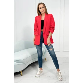 Sako s klopami elegantní červené Sako s klopami elegantní červené