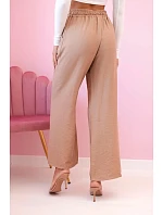 Viskózové kalhoty se širokými nohavicemi velbloud Viskózové kalhoty se širokými nohavicemi velbloud