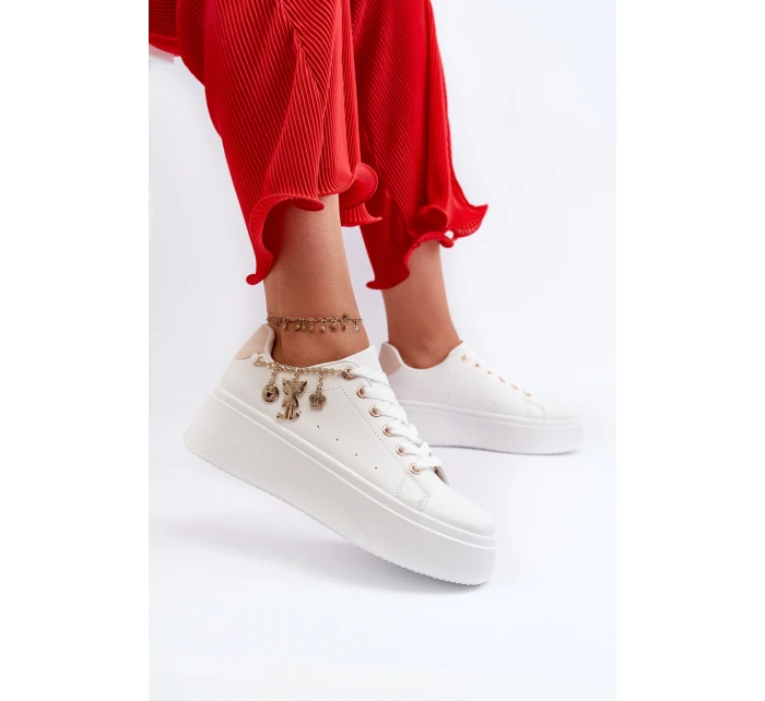 Dámské tenisky s ozdobou Bílé model 21659068 - Boto