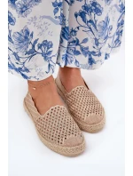 Dámské Espadrilky S Pletením Béžové model 21691952 - VINCEZA