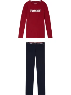 Pánske pyžamo UW0UW01929-0WG červenomodrá - Tommy Hilfiger