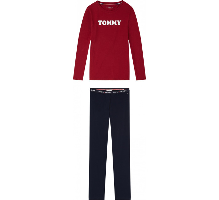 Pánske pyžamo UW0UW01929-0WG červenomodrá - Tommy Hilfiger
