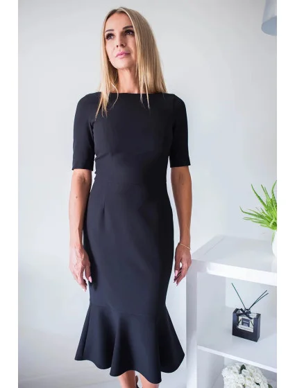 Dámské společenské šaty model 18201511 černé - Jersa Dámské společenské šaty model 18201511 černé - Jersa