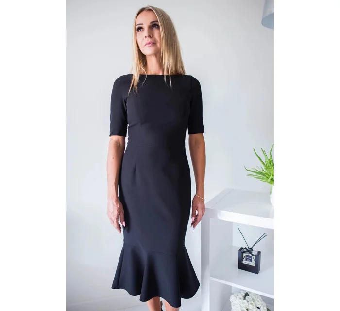 Dámské společenské šaty model 18201511 černé - Jersa Dámské společenské šaty model 18201511 černé - Jersa