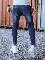 Modré pánske nohavice FashionStreet UX3286