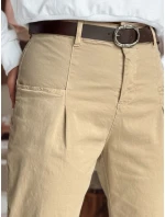 Dámské chinos kalhoty tmavě béžové Dstreet model 21986285 - FashionStreet