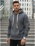 Pánska sivá mikina FashionStreet BX5942