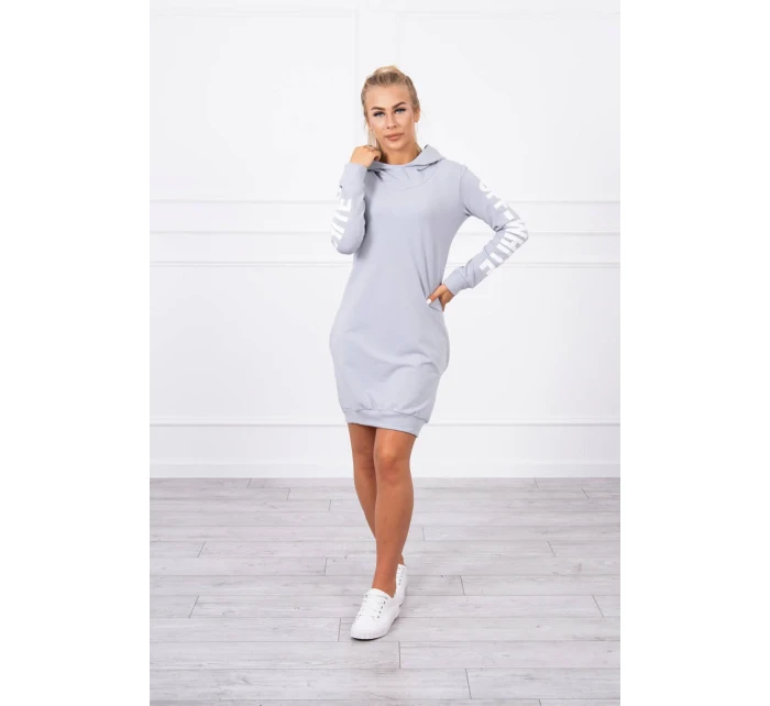 Off White šedé šaty