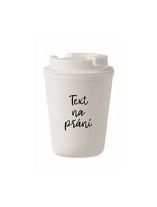 TEXT NA PŘÁNÍ - bílý termohrnek 300 ml