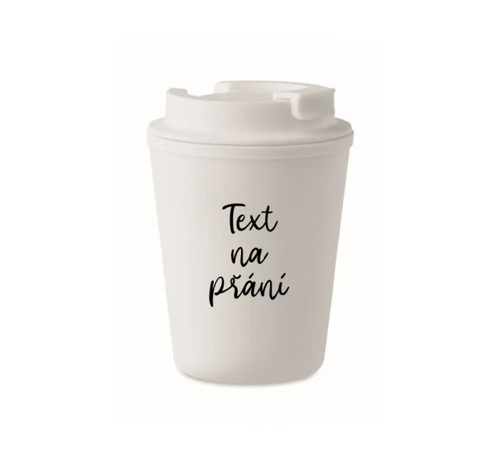TEXT NA PŘÁNÍ - bílý termohrnek 300 ml