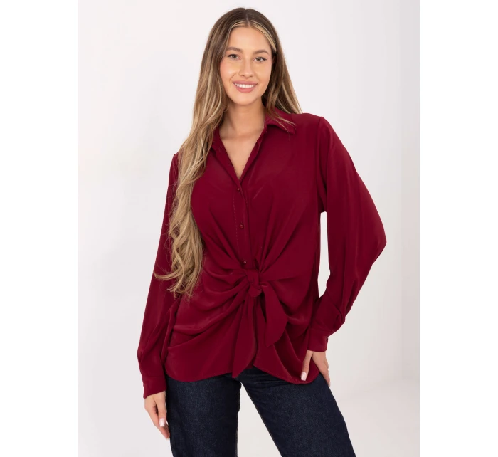 Koszula IT KS model 21786360 bordowy - FPrice Koszula IT KS model 21786360 bordowy - FPrice