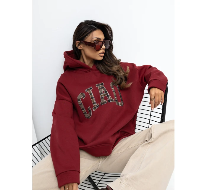 Bluza RV BL model 21777617 bordowy - FPrice Bluza RV BL model 21777617 bordowy - FPrice