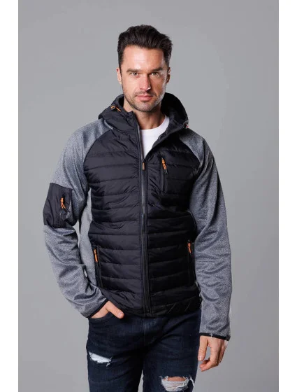 pánská sportovní bunda z různých spojených materiálů model 18347865 - J.STYLE pánská sportovní bunda z různých spojených materiálů model 18347865 - J.STYLE