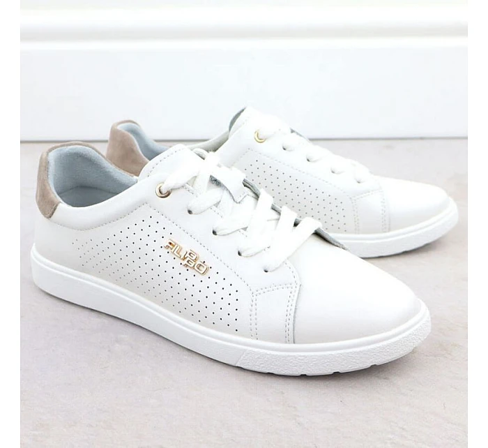 Filippo biela kožená športová obuv DP6738