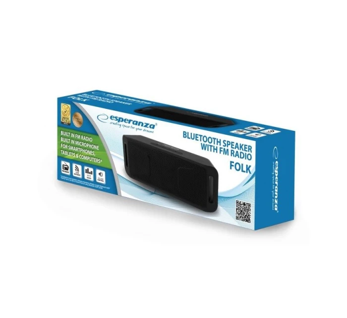 Bluetooth reproduktory Esperanza FOLK EP126KK (farba čierna)
