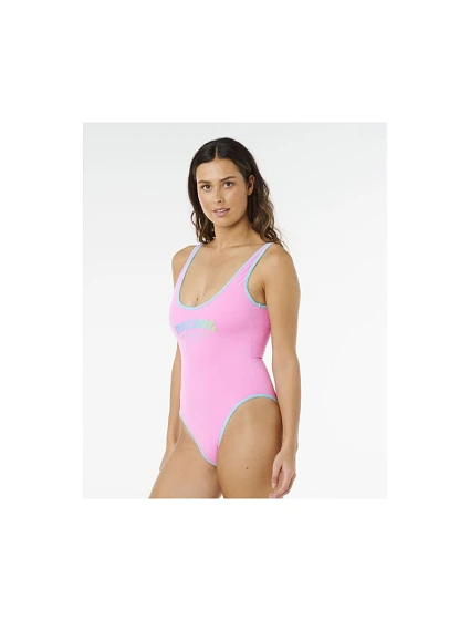 Dámsky kostým RIP CURL Surf Puff 1 Piece, ružový