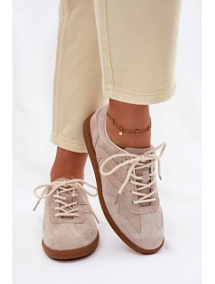 Dámské kožené semišové tenisky nízké béžové Perinae