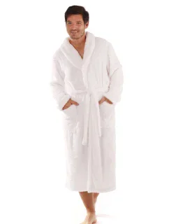 Unisex župan JACK and LILLY extra so šálovým golierom 2120 0100 White - Vestis