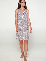 Dámska nočná košeľa 20078 Zmiešané farby - Vamp