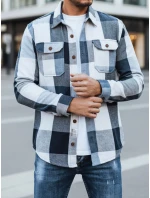 Pánská modrá kostkovaná košile model 21994100 - Dstreet