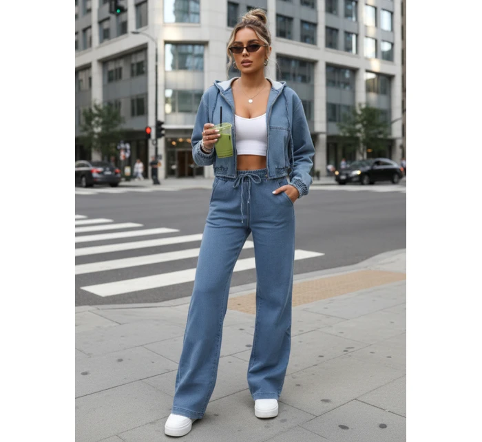 Dámsky džínsový bomber modrý FashionStreet TY5603