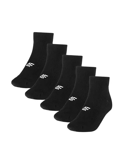 Pánske ponožky 4F M480 5 pack deep black 4FWMM00USOCM480 20S Pánske ponožky 4F M480 5 pack deep black 4FWMM00USOCM480 20S