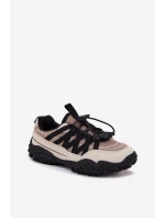 Sneakersy Dziecięce Ze Ściągaczem Beżowe Nanelita Sneakersy Dziecięce Ze Ściągaczem Beżowe Nanelita