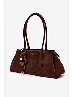 Eko semišová kabelka s přívěskem model 22111616 - Flora&Co