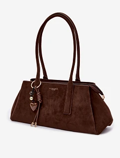 Eko semišová kabelka s přívěskem model 22111616 - Flora&Co