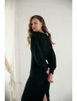 K143 Šaty morská panna - čierne