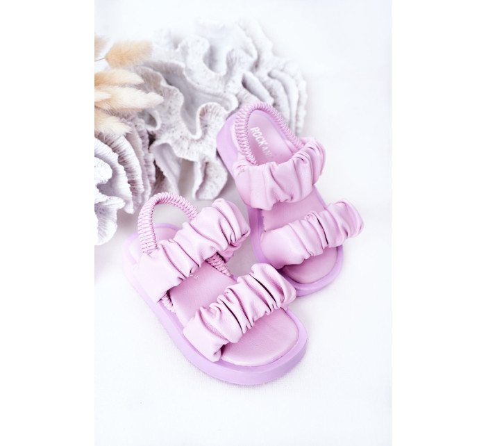 Detské sandále so šnúrkou Fialová sladkosť