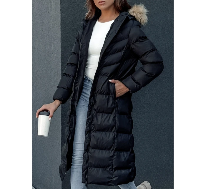 Dámsky zimný kabát LUXWARM čierny FashionStreet TY4374