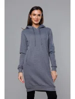 Tmavě šedá dlouhá tepláková mikina model 17793364 - J.STYLE Tmavě šedá dlouhá tepláková mikina model 17793364 - J.STYLE