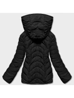 Čierna krátka obojstranná dámska zimná bunda (2M-21507) Čierna krátka obojstranná dámska zimná bunda (2M-21507)