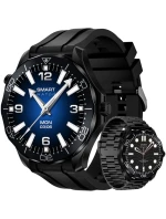 Černý silikonový řemínek + černý náramek model 21805557 - VELTORI Černý silikonový řemínek + černý náramek model 21805557 - VELTORI