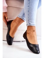 Skórzane Klasyczne Baleriny Czarne Stacee Skórzane Klasyczne Baleriny Czarne Stacee