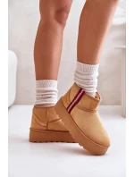 Dámské zimní boty na platformě s izolací Camel model 21673380 - Boto