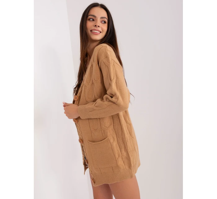 Sweter AT SW model 18909364 camelowy - FPrice