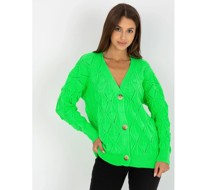 Dámsky sveter LC SW 8035 fluo zelená Dámsky sveter LC SW 8035 fluo zelená