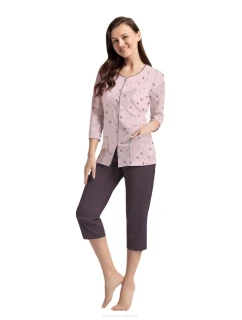 Luna 388 3/4 M-2XL Z25/26 dámske pyžamo bez zipsu