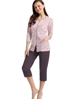 Pyžamo model 21310276 3/4 M2XL Z25/26 dámské rozepínací - Luna