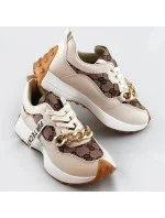 Béžové sportovní boty s řetízkem model 17221069