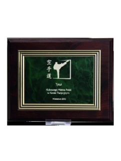 Plastový diplom s gravírovaním na zlatej doske