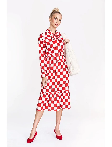 dámské šaty s vázáním ve výstřihu model 19514319 - Ann Gissy